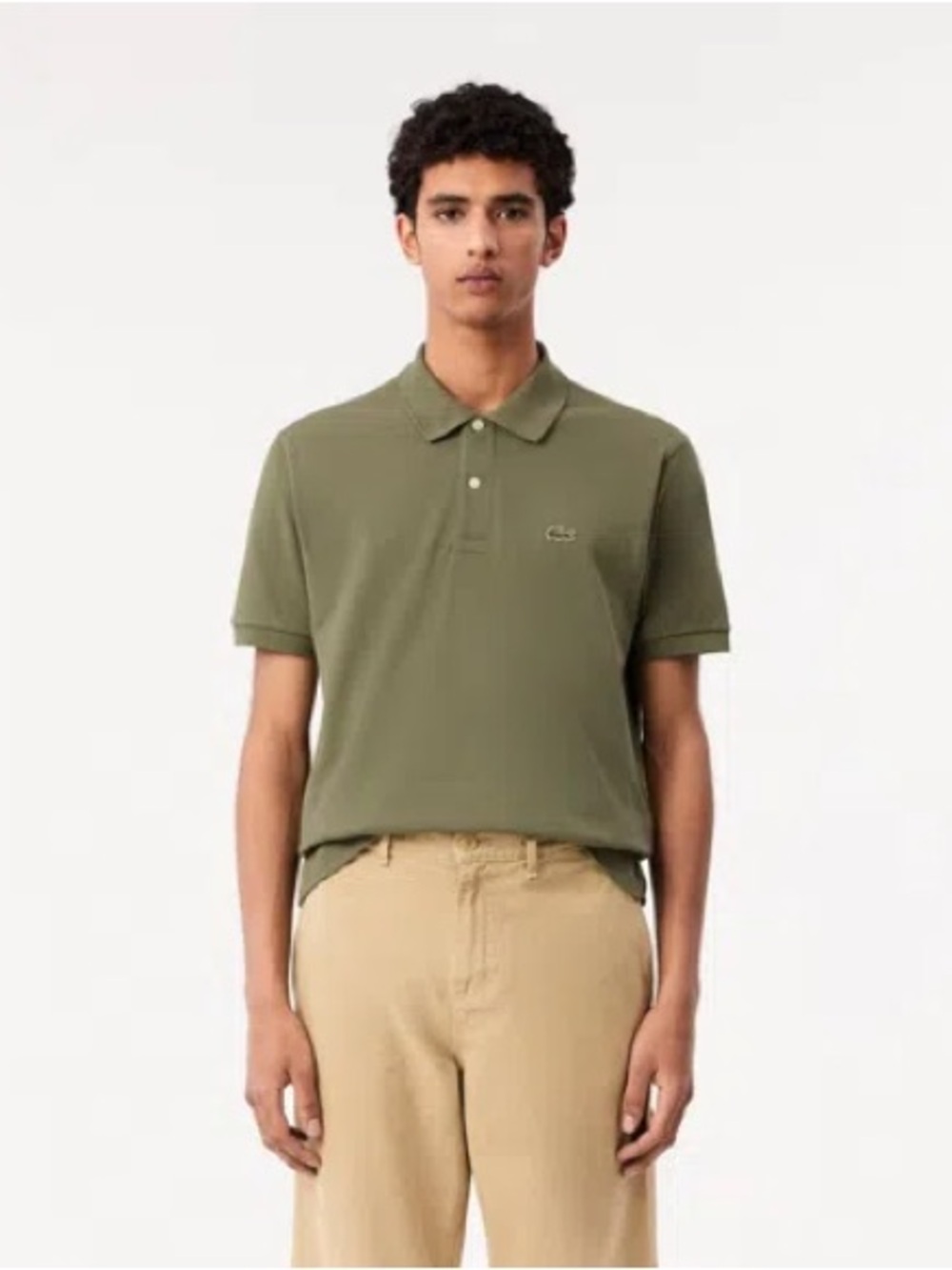 Lacoste Men’s Olive Pique Polo Shirt